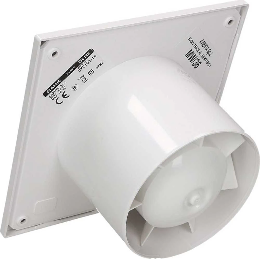 AWENTA Ventiliatorius Klasikinis vonios ventiliatorius fi120 105m3/h 16W 230V baltas Awenta WC120