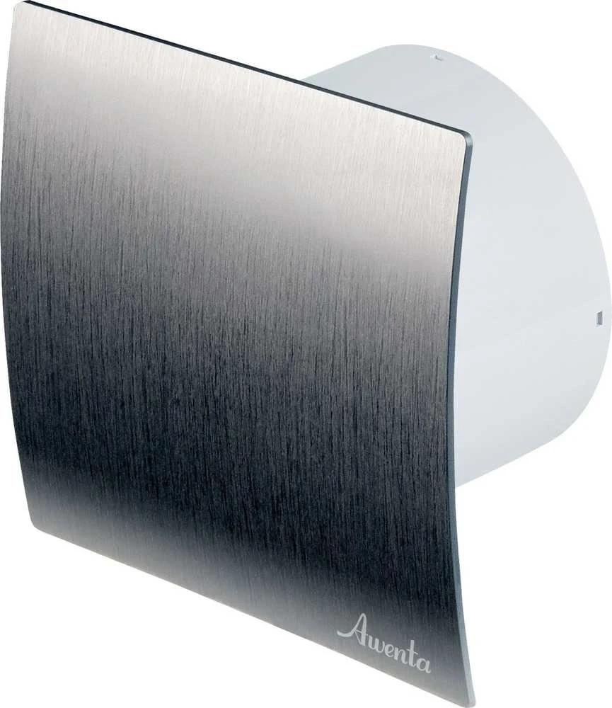 AWENTA Ventiliatorius Vonios kambario ventiliatorius Escudo Awenta WES125H fi125mm 175m3/h 18W 230V su drėgmės jutikliu ir laiko delsa sidabrinis