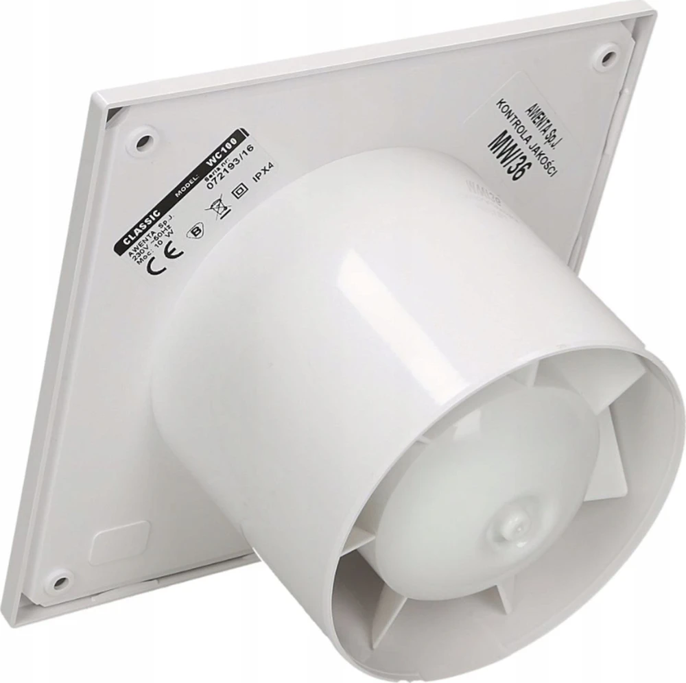 AWENTA vonios ventiliatorius Classic fi100 68 m³/h 14 W 230 V baltas WC100