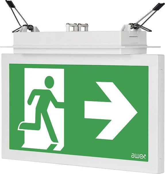 AWEX Avarinis šviestuvas INFINITY II AC LED 1W 3h dvigubos paskirties AT pilkas IF2ACS/1W/BSA/AT/GR - IF2ACS/1W/BSA/AT/GR