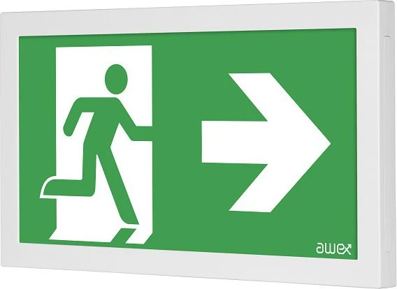 AWEX avarinis šviestuvas INFINITY II B LED 1W 1h dvigubos paskirties AT pilkas IF2BWS/1W/BSA/AT/GR - IF2BWS/1W/BSA/AT/GR
