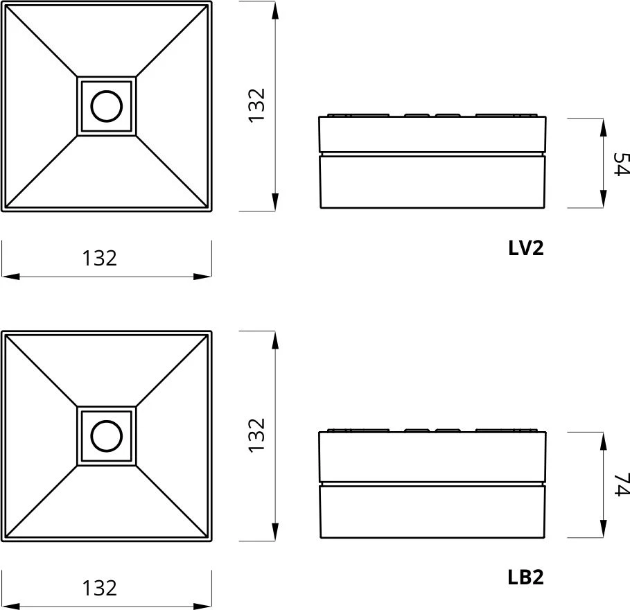 AWEX LOVATO II LED 3W (op. universalus) 350lm 1h vienpaskirtė balta LV2U / 3W / CSE / X / WH - LV2U / 3W / CSE / X / WH