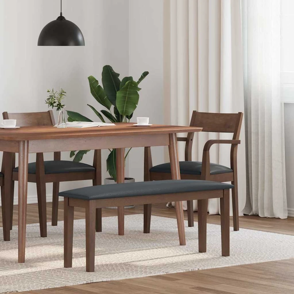 Suoliukas 110 cm Ruda medžio masyvo guma