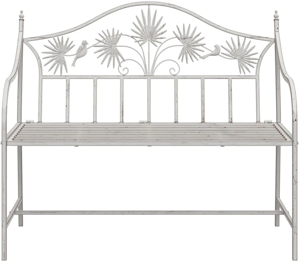 Sodo suolas Antikinė balta 104 x 52,5 x 89 cm Plienas