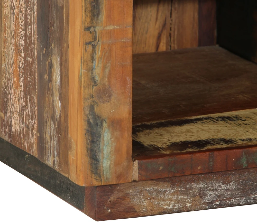 Batu skrynia 110 x 35 x 40 cm Kietas atkurtas medis Ruda