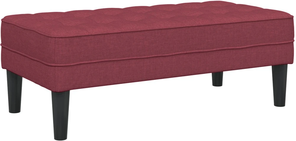 suoliukas su pagalve Vyno raudona 113 x 57 x 39 cm audinys