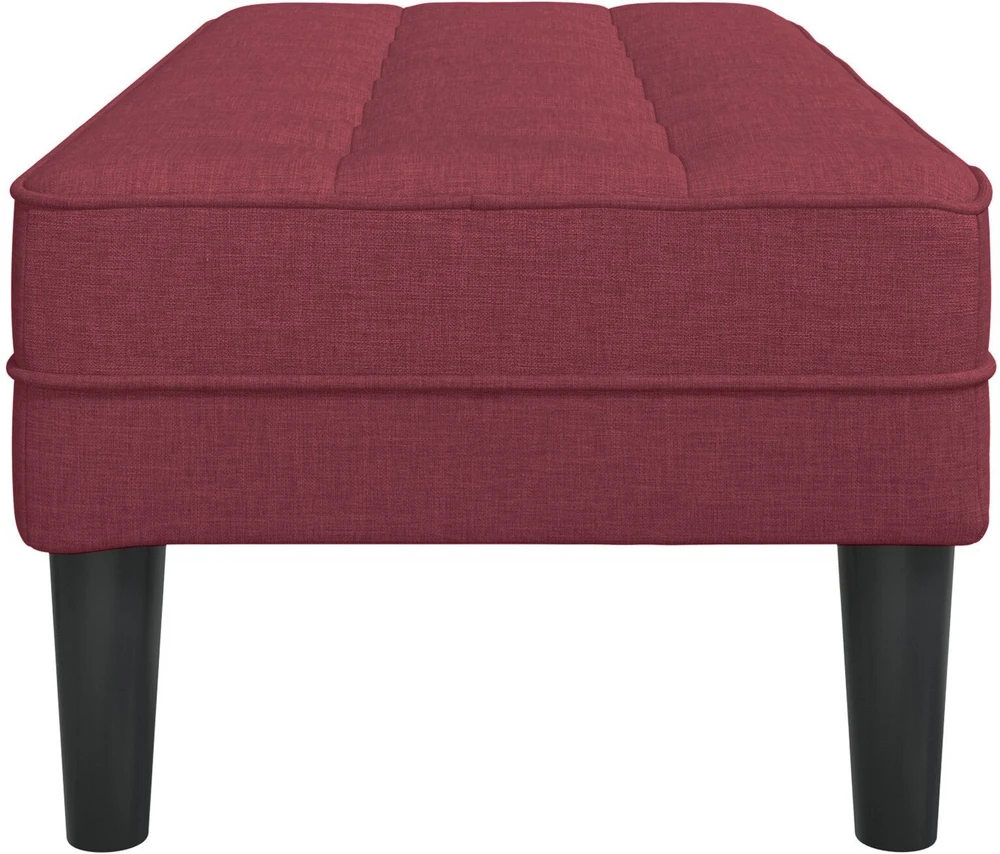 suoliukas su pagalve Vyno raudona 113 x 57 x 39 cm audinys