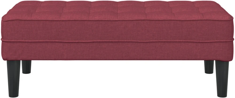 suoliukas su pagalve Vyno raudona 113 x 57 x 39 cm audinys