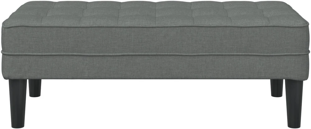 suoliukas su pagalve Tamsiai pilka 113 x 57 x 39 cm audinys