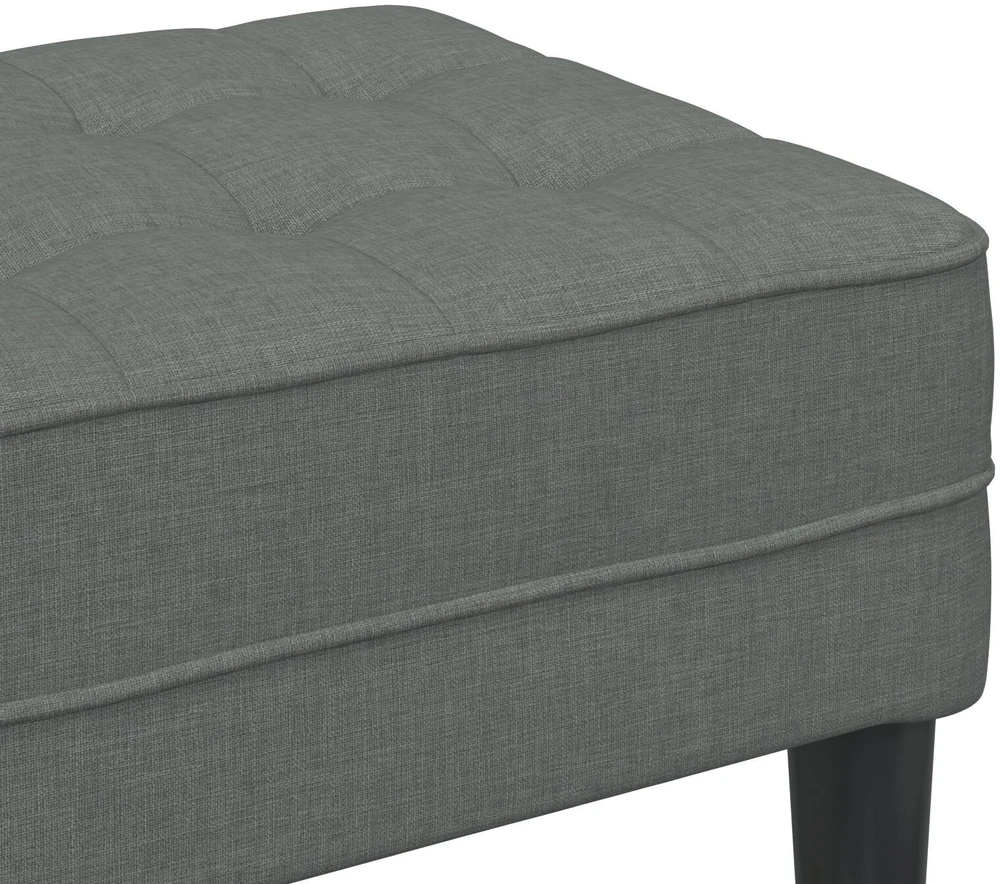 suoliukas su pagalve Tamsiai pilka 113 x 57 x 39 cm audinys