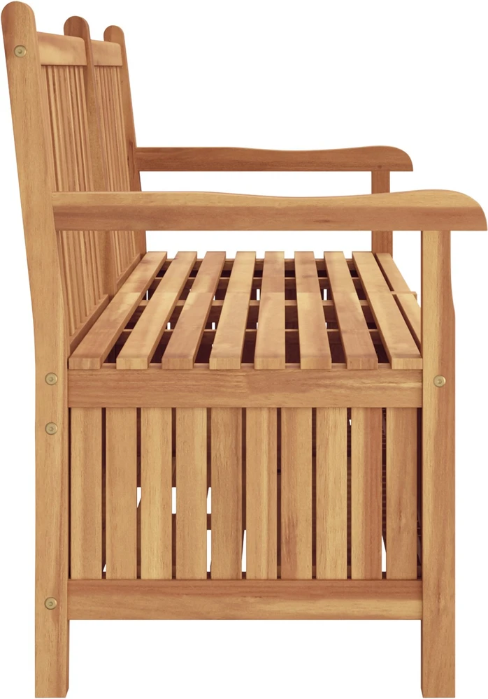 Sodo suolas su saugykla 150 x 60 x 90 cm Kieto teka medžio