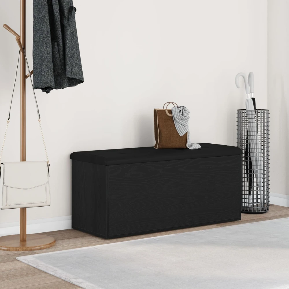 Laikymo suolas juoda ąžuolo 102 x 42 x 45 cm Apdirbta mediena