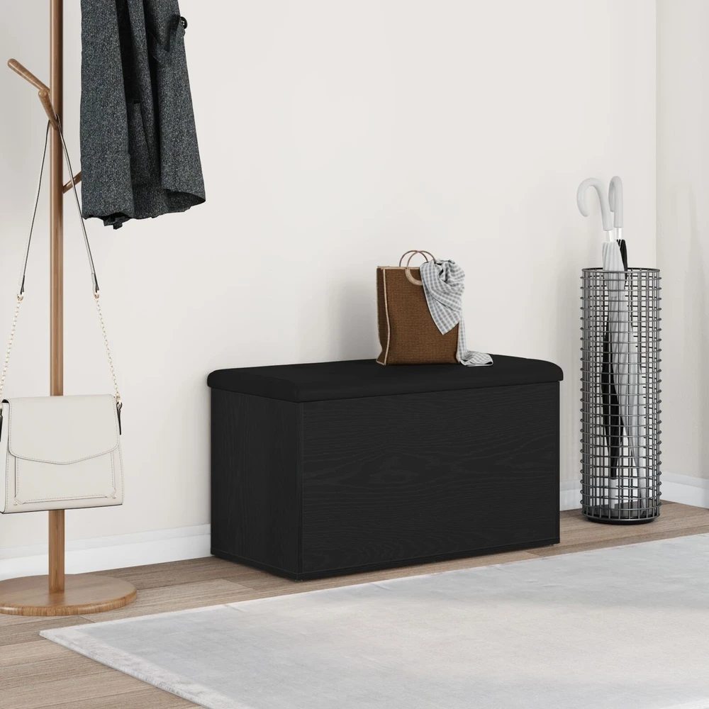Laikymo suolas Juodas ąžuolas 82 x 42 x 45 cm Apdirbta mediena