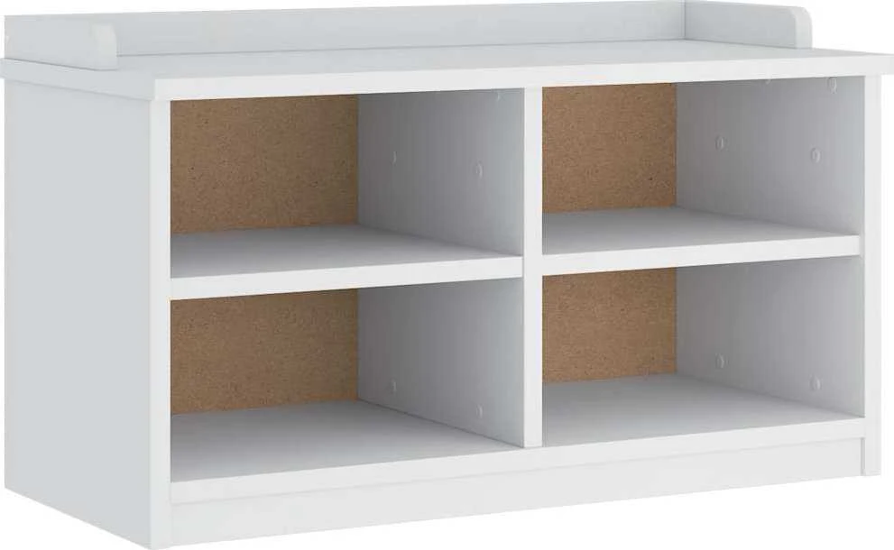 Prieškambario suoliukas SANDNES baltas 87x40x50 pušies masyvo