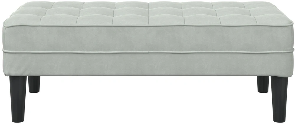 suoliukas su pagalve Šviesiai pilka 113 x 57 x 39 cm Aksomas