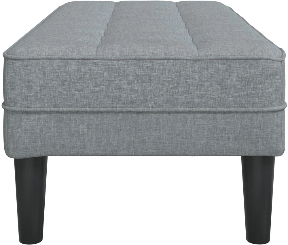 suoliukas su pagalve Šviesiai pilka 113 x 57 x 39 cm audinys