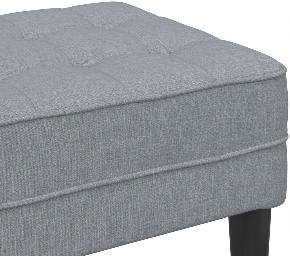 suoliukas su pagalve Šviesiai pilka 113 x 57 x 39 cm audinys