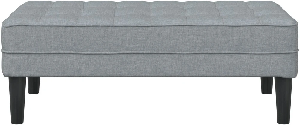 suoliukas su pagalve Šviesiai pilka 113 x 57 x 39 cm audinys