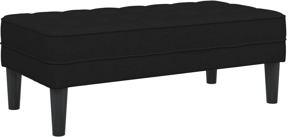 suoliukas su pagalve Juoda 113 x 57 x 39 cm audinys