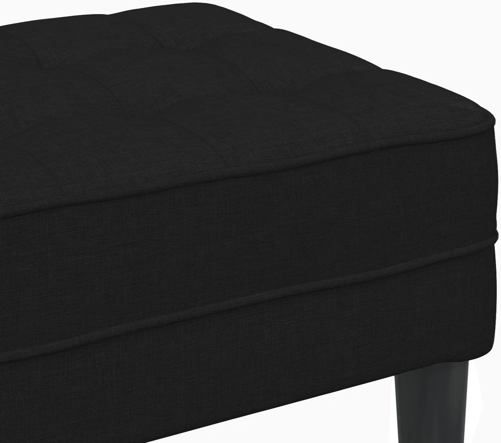 suoliukas su pagalve Juoda 113 x 57 x 39 cm audinys
