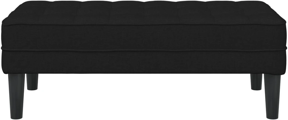 suoliukas su pagalve Juoda 113 x 57 x 39 cm audinys