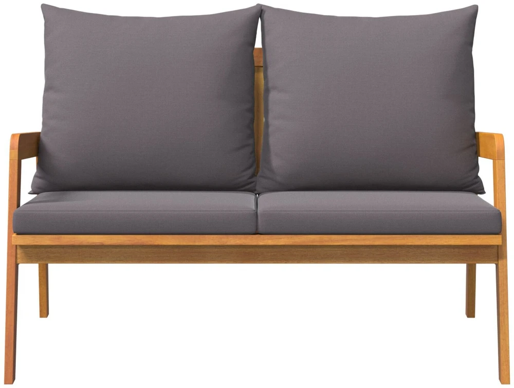 Sodo suolas su pagalve Natūralus aliejus 115 x 65 x 71 cm