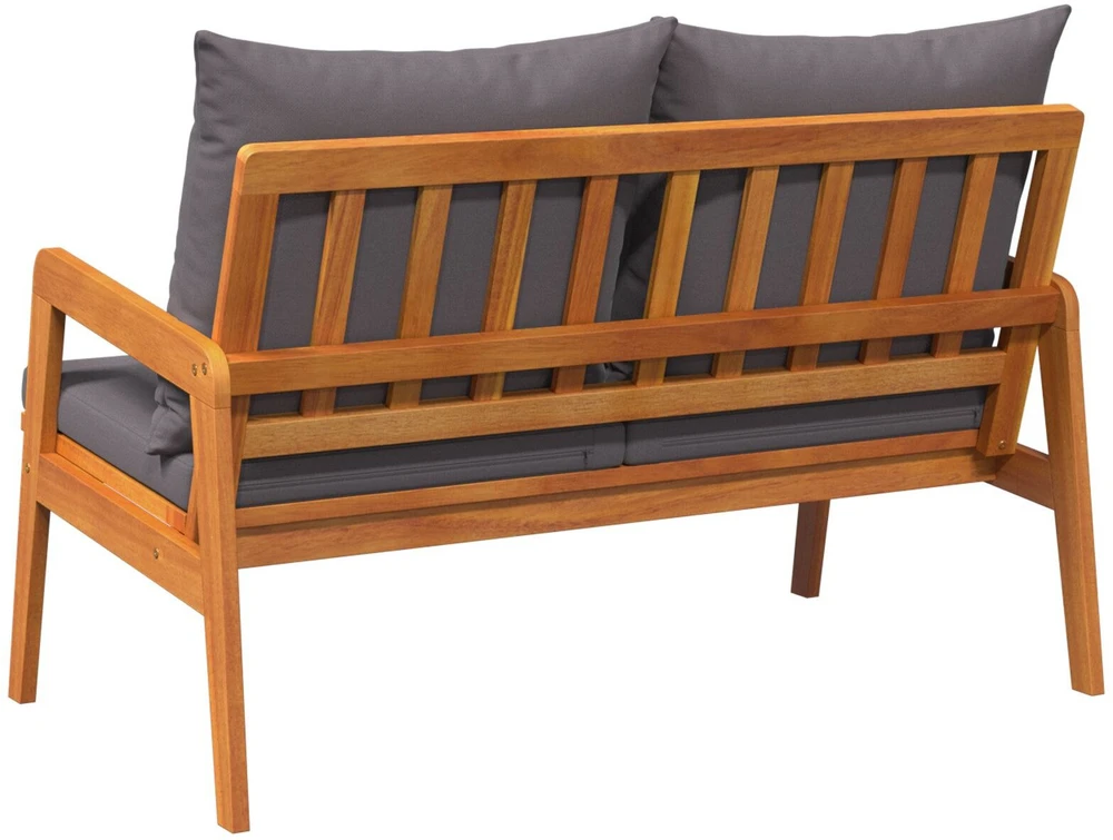 Sodo suolas su pagalve Natūralus aliejus 115 x 65 x 71 cm