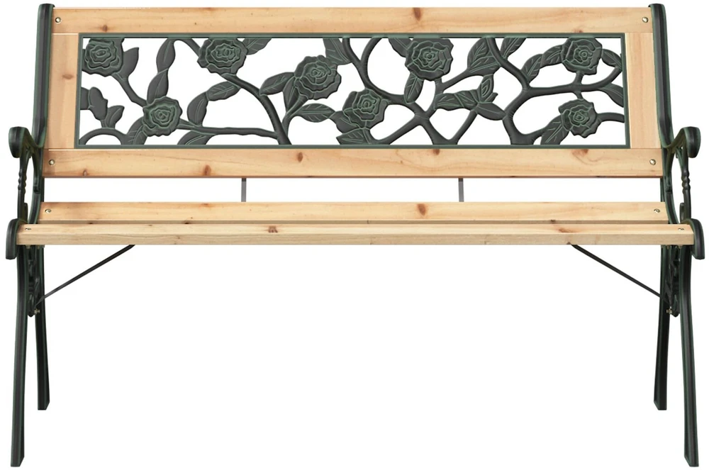 Sodo suolas 2 -Seater 116 x 54 x 73 cm Medis Ruda Stačiakampio