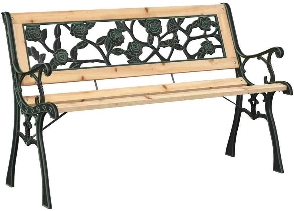 Sodo suolas 2 -Seater 116 x 54 x 73 cm Medis Ruda Stačiakampio
