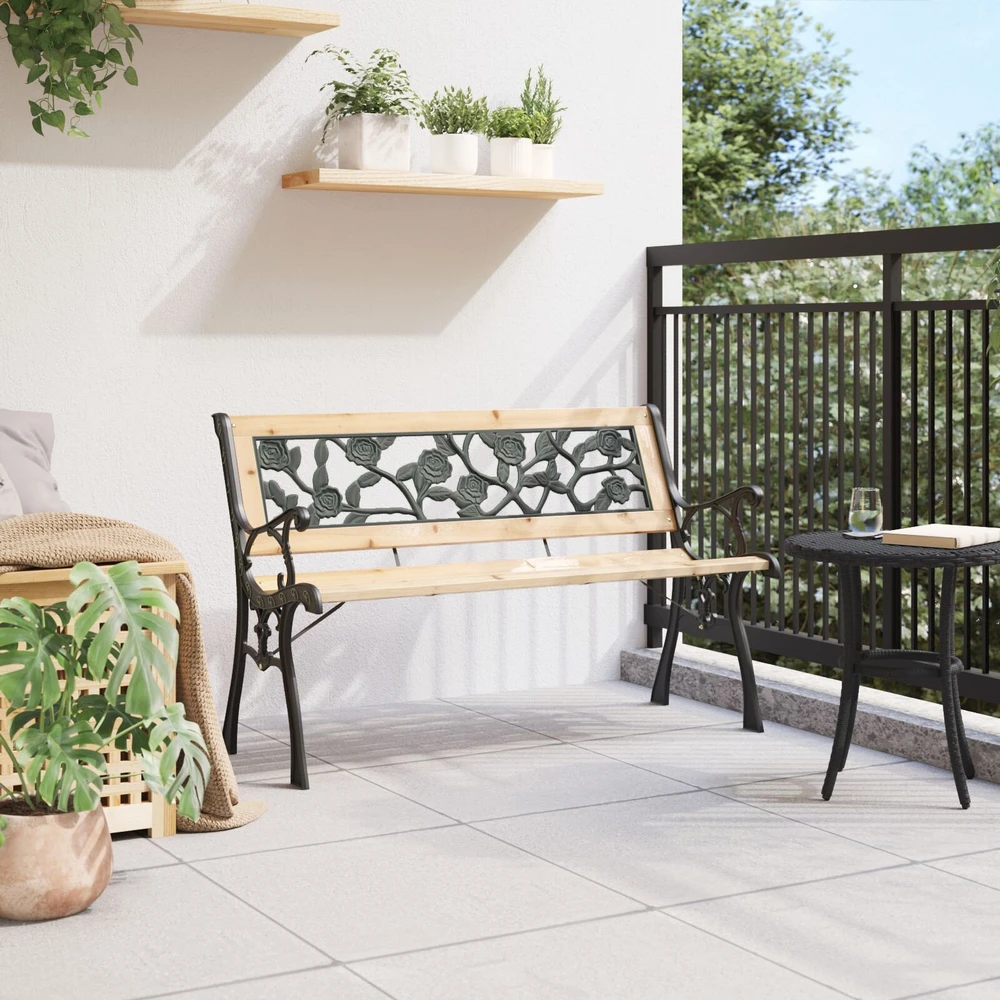 Sodo suolas 2 -Seater 116 x 54 x 73 cm Medis Ruda Stačiakampio