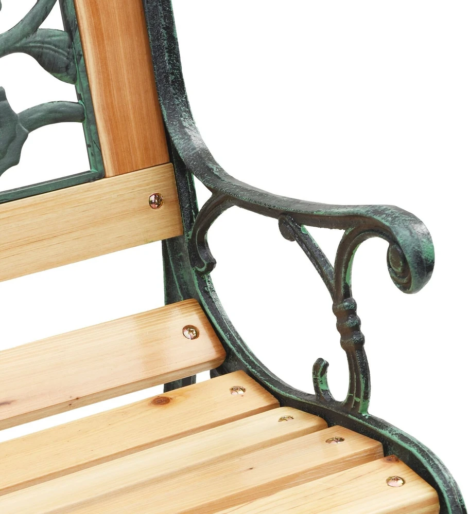 Sodo suolas 2 -Seater 116 x 54 x 73 cm Medis Ruda Stačiakampio