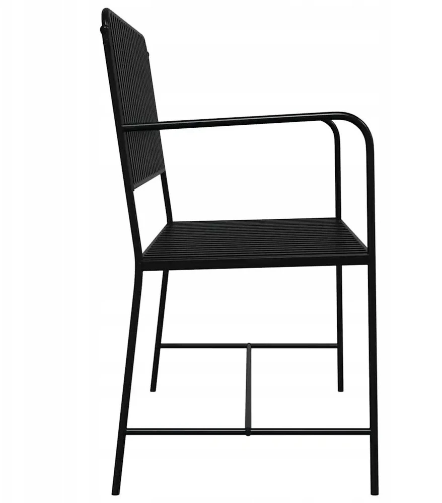 Sodo suolas 2 -Seater 103,5 x 51,5 x 90 cm Plienas Juoda