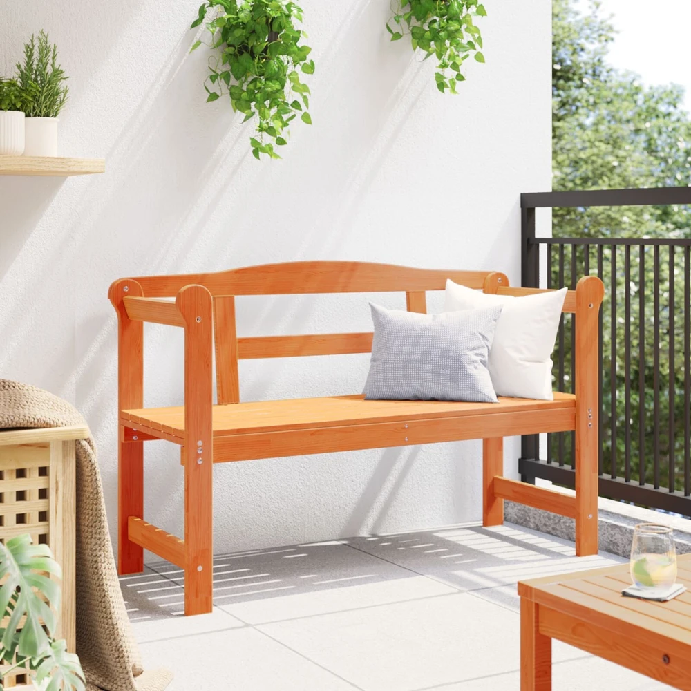 Lauko suolas 2 -Seater 119 x 44 x 76 cm Kietos pušies mediena