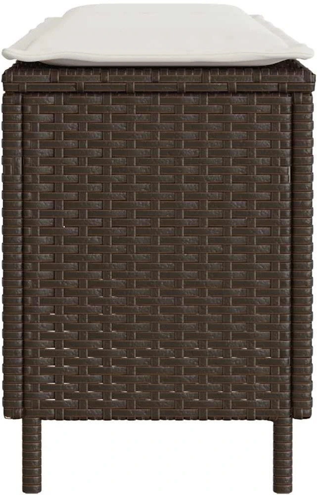 sodo suolas su pagalvėlė pilka 110x30x40,5 cm poliratanas