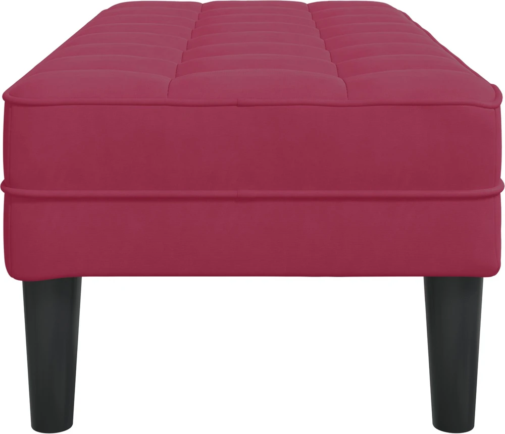 suoliukas su pagalve Vyno raudona 113 x 57 x 39 cm Aksomas