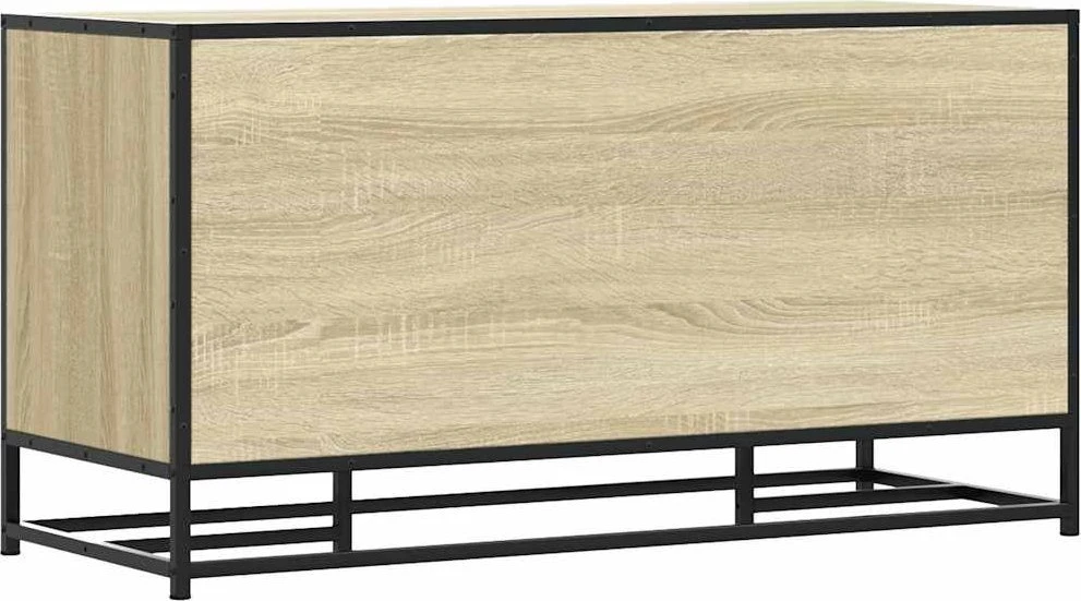Batų suoliukas, sonoma ąžuolo, 100x40x53,5cm, mediena/metalas