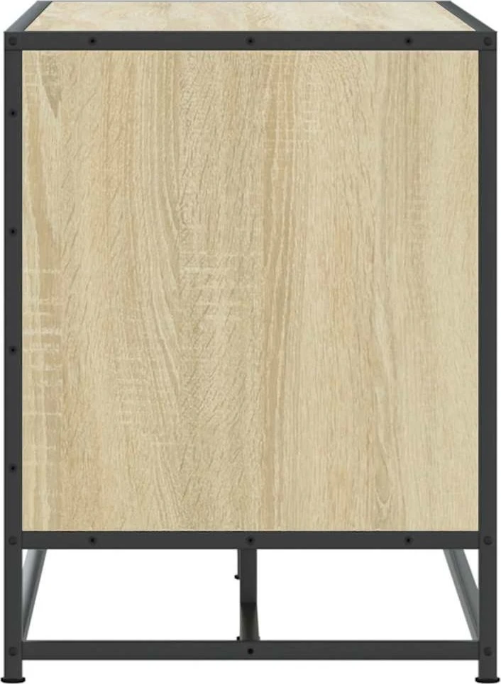 Batų suoliukas, sonoma ąžuolo, 100x40x53,5cm, mediena/metalas