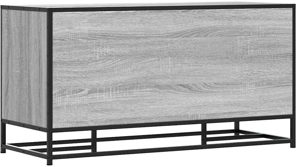 Batų suoliukas, pilka, 100x40x53,5 cm, mediena/metalas