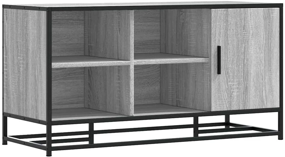 Batų suoliukas, pilka, 100x40x53,5 cm, mediena/metalas