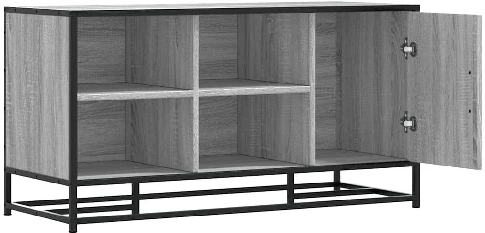 Batų suoliukas, pilka, 100x40x53,5 cm, mediena/metalas