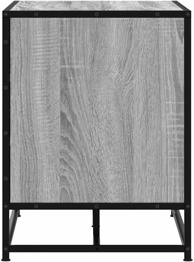 Batų suoliukas, pilka, 100x40x53,5 cm, mediena/metalas
