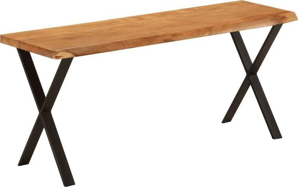 Suoliukas su gyvu kraštu, 105cm, akacijos medienos masyvas