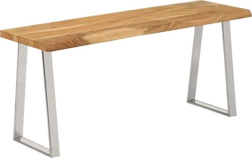 Suoliukas su gyvu kraštu, 105cm, akacijos medienos masyvas