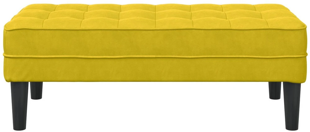 suoliukas su pagalve Geltona 113 x 57 x 39 cm Aksomas