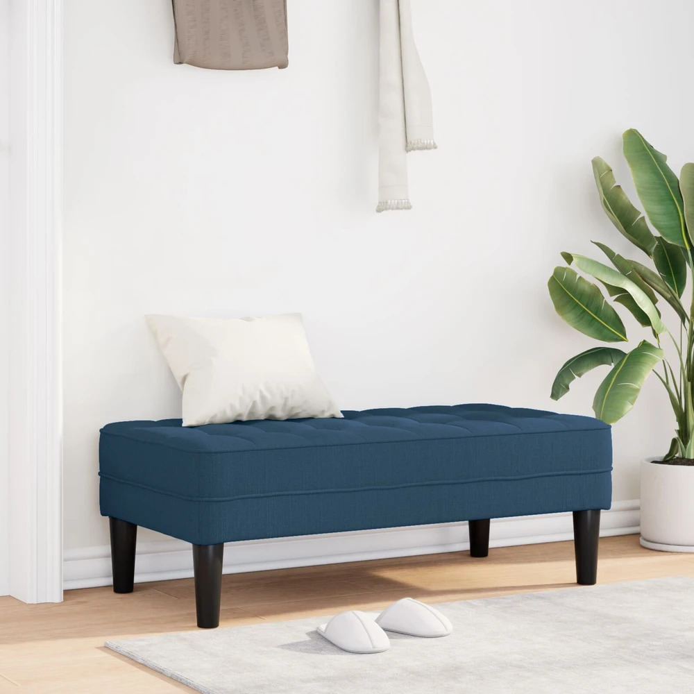 suoliukas su pagalve Mėlyna 113 x 57 x 39 cm audinys