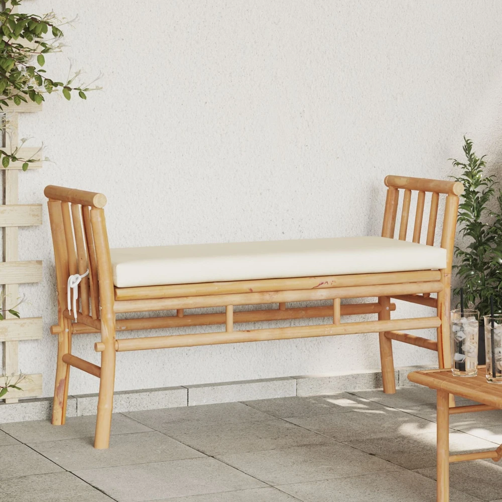 Sodo suolas 2 -Seater 110 x 38 x 65cm bambukas Ruda