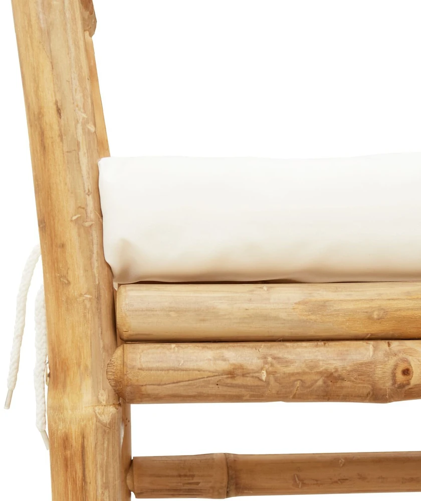 Sodo suolas 2 -Seater 110 x 38 x 65cm bambukas Ruda
