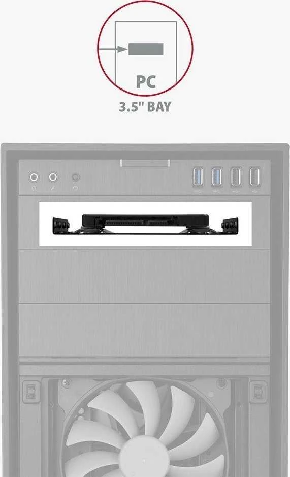 AXAGON RHD-125B redukcija 1x 2,5'' HDD į 3,5'' poziciją, juodas