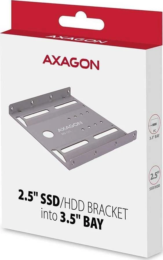 AXAGON Metalinis rėmas, skirtas montuoti vieną 2,5" diską vienoje 3,5" padėtyje | RHD-125S