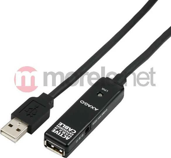 Axagon ADR-220 Aktyvus prailginimas USB 2.0 A-M > A-F laidas, 20 m ilgio. Maitinimo variantas.